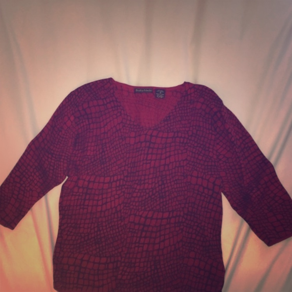 Red snakeskin sweater